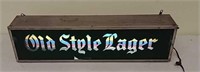 Old Style Lager light up advertising sign