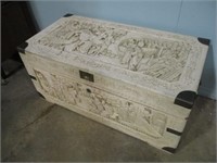 CARVED ASIAN BLANKET CHEST