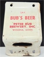 1940's Peter Bub Brewery Bub's Beer Winona Wall