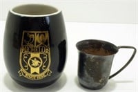 Vintage Black Ceramarte Ceramic Michelob Mug and