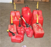 8 Plastic Gas Cans