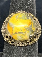 BUMBLE BEE JASPER STERLING RING