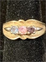 10K 3 STONE MOTHER’S DAY RING