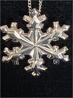 STERLING 1979 GORHAM SNOWFLAKE NECKLACE:  CHAIN