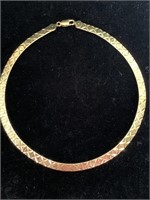 GOLD OVER SILVER OMEGA NECKLACE