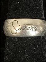 STERLING SISTERS RING