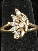 GOLD OVER.925 STERLING CZ RING