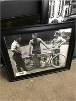 Framed Harley Davidson picture