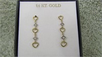 14K GOLD DANGLE EARRINGS