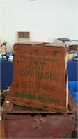 Old wood Trophy Asparagus Advertising Crate