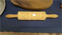 Wood Springerle mold rolling pin