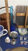 60's Tall Blue Vase - Shot Glasses - Bank & More