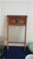 Crystal Cascade Wood & Glass Washboard