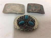 Native American style belt buckles