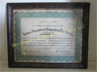 1945 Harruff Tire Store Certificate