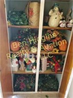 Cupboard of Holiday Decorations