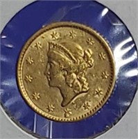 1852 Gold Liberty Head Dollar Type 1