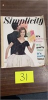 1961 PARTY TIME SIMPLICITY PATTERN CATALOG