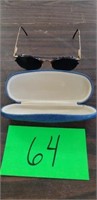 VINTAGE GLASSES WITH SNAP ON SUNGLASSES