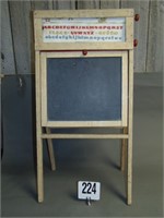 1950s Child's Chalk Board w/ Educational Scroll