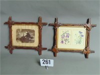 2 Victorian Walnut Frames