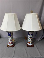 PR OF ORIENTAL PORCELAIN LAMPS
