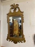 EAGLE CARVED CHIPPENDALE MIRROR GOLD