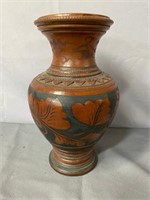 POTTERY VASE CARVED AND DECORATED