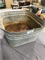 square galvanized tub