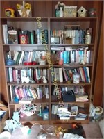 2 book shelves & contents