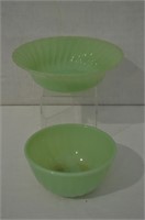 2 pcs Jadeite Fire King Bowls