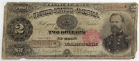 1891 McPherson two dollar B6843584 in