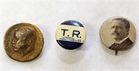 3 T. Roosevelt Pins: