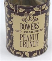 Bowers Candies can with foreign currency