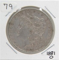 1881-o Morgan Silver dollar