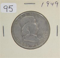 set of 3 Benjamin Franklin 1/2 dollar-