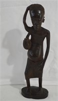 Wooden Hand Carved Aboriginal Figure 12"