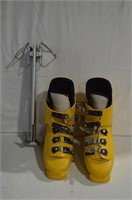 Vintage Ski Boots & Carry Stand
