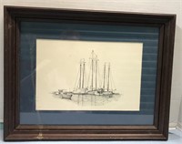 VINTAGE PICTURE OF SAILBOATS