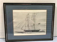 VINTAGE DRAWING OF ORIENT OF MARBLEHEAD BOAT
