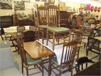 DROP LEAF TABLE AND 6 CHAIRS
