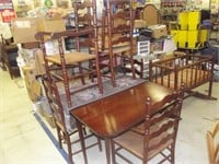 DROP LEAF TABLE W/ 6 CHAIRS