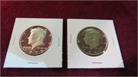 1979 S & 1990 S FRANKLIN 1/2 $'S PROOF