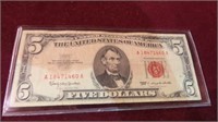 SERIES 1963 $5 RED SEAL NOTE