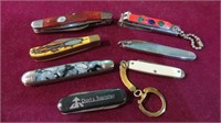 COLLECTION OF 7 POCKET KNIVES