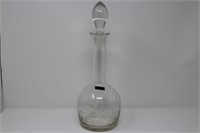 16" Toscany Etched Decanter