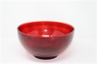 10" Red Glass Bowl