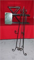 3 Snack Trays and Metal Art Easel