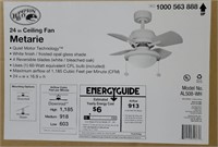 Metarie 24 in. Indoor White Ceiling Fan
