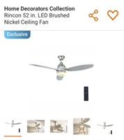 Rincon 52 in. LED Brushed Nickel Ceiling Fan